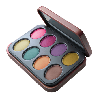 extraordinary minimalist Eyeshadow Palette Cutout with Multiple Colors high resolution png