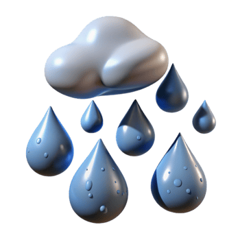 wonderful vintage Falling Rain Drops with Realistic Splash Isolated detailed png