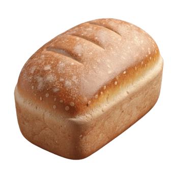 beautiful minimalist Freshly Baked Bread Loaf Transparent Background high quality png