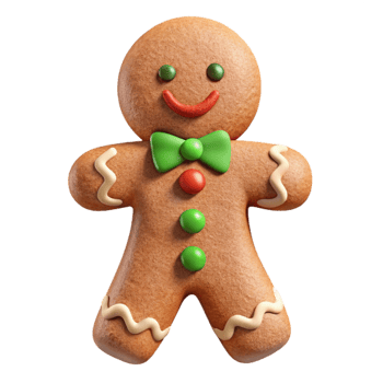 magnificent abstract Gingerbread Man Decorated with Icing Cutout high resolution png