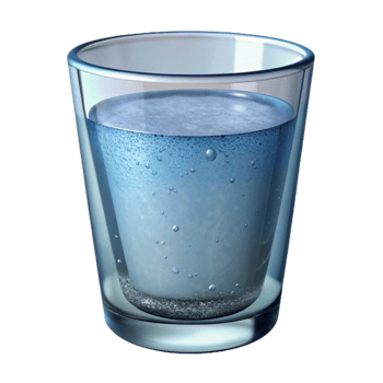 extraordinary classic Glass of Water Front View Cutout with Transparent Liquid original png