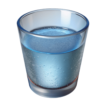 serene modern Glass of Water Front View Cutout with Transparent Liquid authentic png