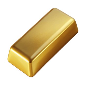 magnificent rustic Gold Bar Top View Isolated original png