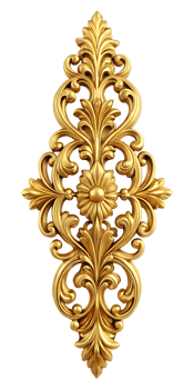 golden baroque ornament png