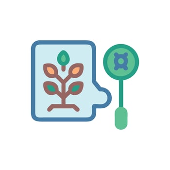 Modern Biology Icon for Academic Use vector
