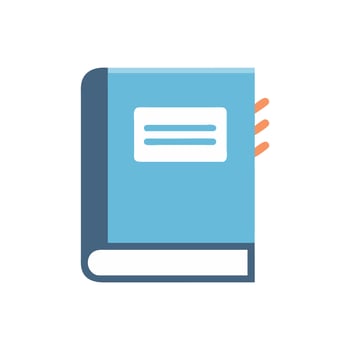 Stylish Book Icon for Education vector