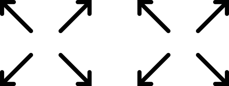 Fullscreen . enlarge, expand, full screen icon. full size button icon vector