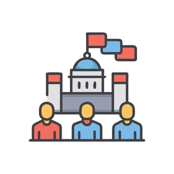 Stylish Civics Icon for Social Awareness vector