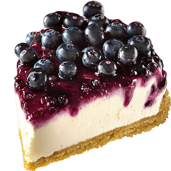 blueberry cheesecake with a thick layer of berries on top png