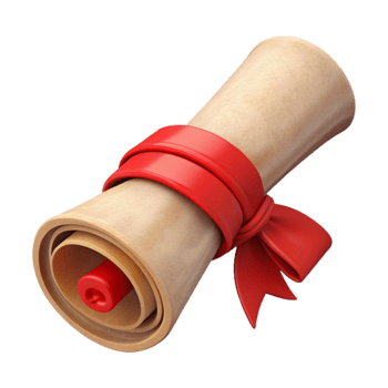 vibrant vintage Graduation Scroll with Red Ribbon Cutout exclusive png