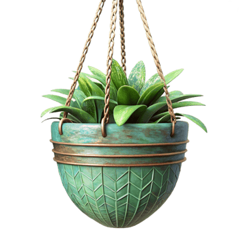 impressive traditional Green Indoor Plant Hanging Basket Transparent Background genuine png