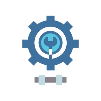 Creative Mechanical Gear Icon for Projects vector