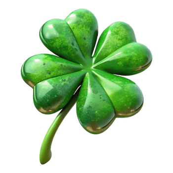 elegant modern Green St Patricks Day Clover Isolated with Four Leaves genuine png
