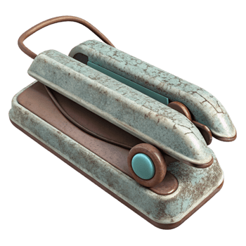 elegant vintage Hair Straightener with Ceramic Plates Isolated exclusive png