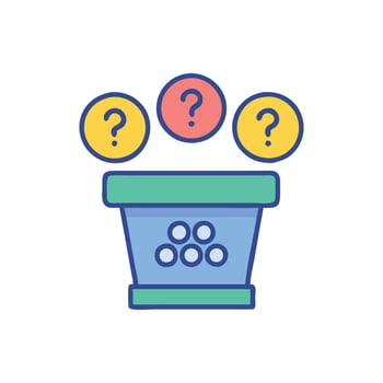 Challenging Quiz Game Icon for Students vector