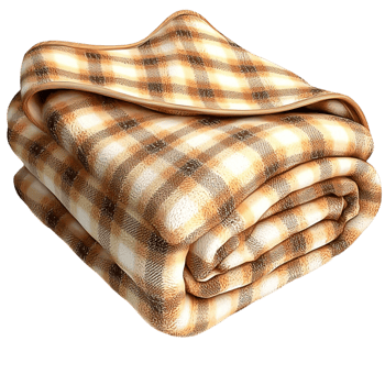 and cozy checkered blanket neatly folded and ready for use png
