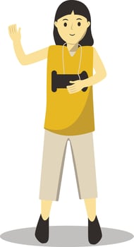 Women Professional Photographer vector