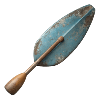 vibrant minimalist Kayak Paddle Blade in Water Cutout Element premium png