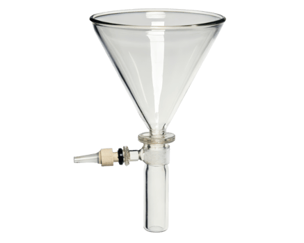 Glass laboratory funnel on a transparent background png