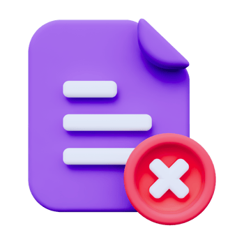 Files Failed 3D Illustration png