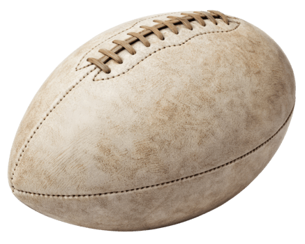 Vintage style football on a transparent background png