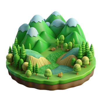 extraordinary modern Lush Green Valley Transparent Background genuine png