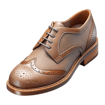 vibrant classic Men's Dress Shoes with Wingtip Design Isolated 4K png