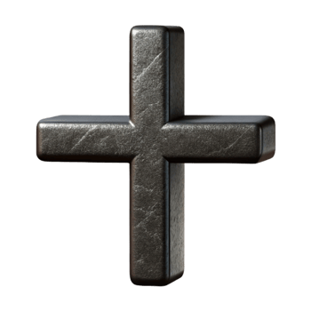extraordinary artistic Minimalist Black Cross Isolated with Intersecting Lines 4K png