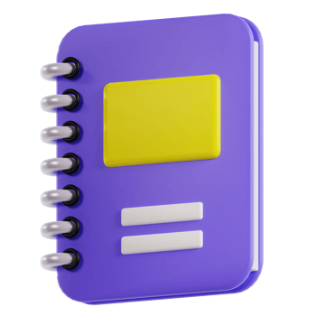 notebook 3D Illustration png