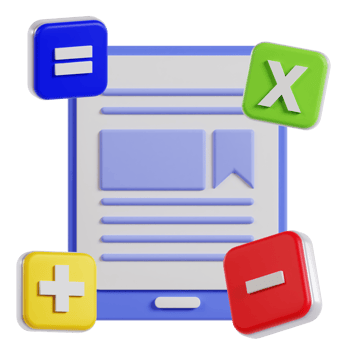 Maths Book 3D Illustration png