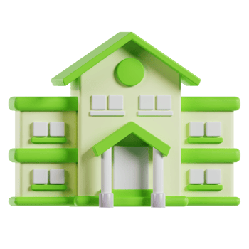 university building 3D Illustration png