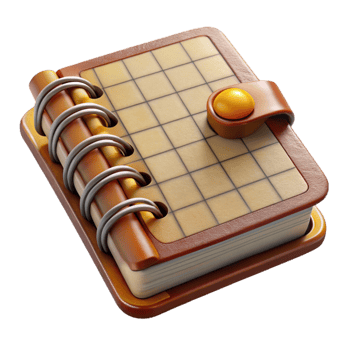 dramatic traditional Notebook with Grid Paper Isolated exclusive png