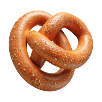 magnificent contemporary Oktoberfest Pretzel Salted Twisted Shape Transparent Background detailed png