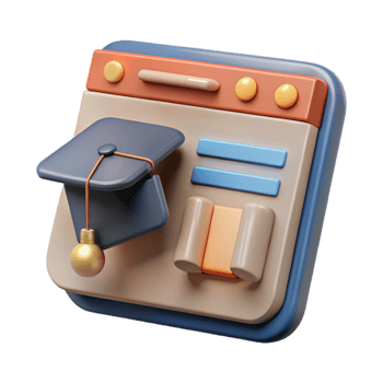 beautiful traditional Online Education Platform Interface Cutout Transparent Background premium png