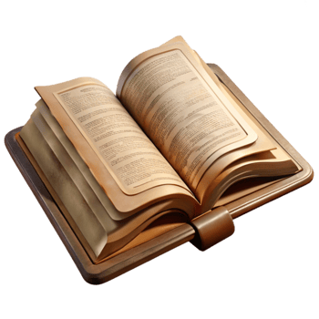 beautiful traditional Open Book with Ancient Script Isolated on Transparent Background authentic png