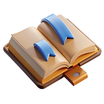 stunning contemporary Open Book with Bookmarks Transparent Background professional png