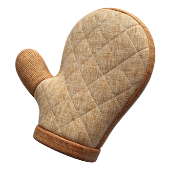wonderful rustic Oven Mitt Cutout with Heat Resistant Fabric exclusive png