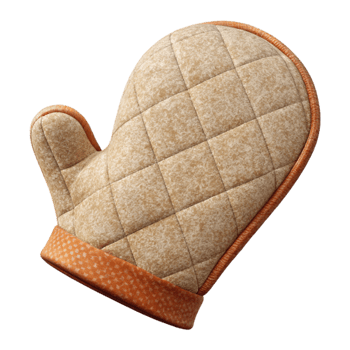 vibrant classic Oven Mitt Cutout with Heat Resistant Fabric 4K png