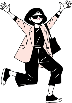 Joyful Cartoon Character in Sunglasses Exuding Confidence and Style png