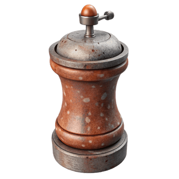 wonderful rustic Pepper Grinder Cutout with Black Pepper premium png
