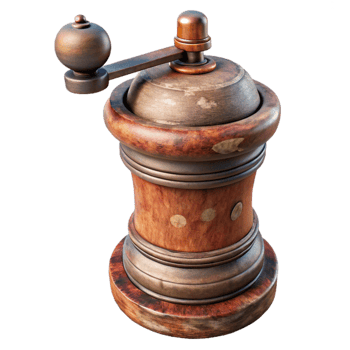 stunning traditional Pepper Grinder Wooden Isolated premium png