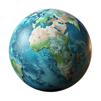 elegant modern Planet Earth Rotating Slowly Cutout with Transparency professional png