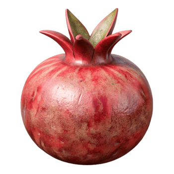 serene classic Pomegranate Red Whole Cutout with Realistic Texture high quality png