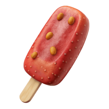 vibrant minimalist Popsicle Cutout with Fruit Flavor high resolution png