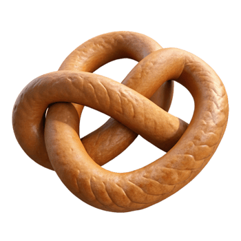 serene contemporary Pretzel Knotted Cutout Isolated Element 4K png