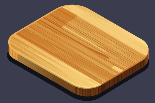 Isometric Illustration of a Wooden Cutting Board vector