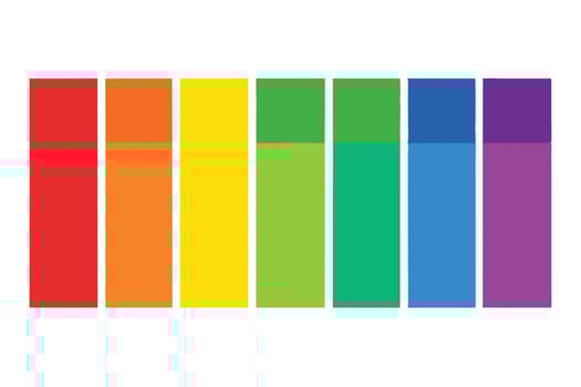 Colorful Bar Graph Illustrating Proportions of Different Hues vector