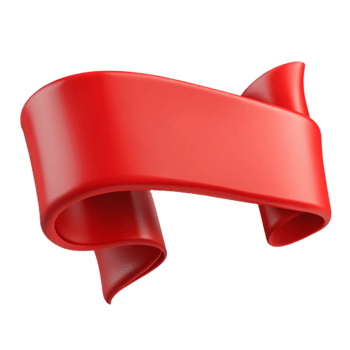magnificent vintage Red Ribbon Banner with Realistic Folds Transparent Background high resolution png