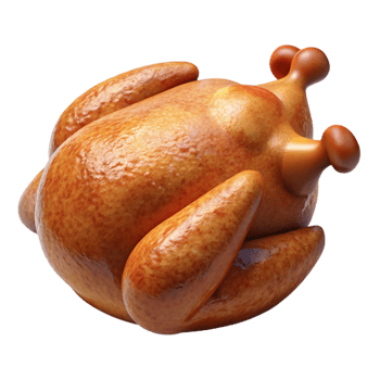 serene creative Roasted Chicken Side View Cutout Isolated genuine png