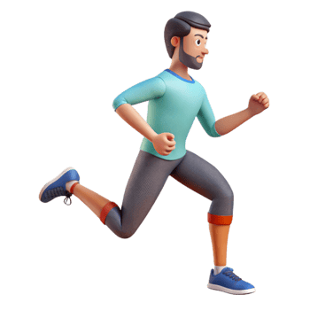 magnificent artistic Runner Stretching Legs Side View Transparent Background professional png